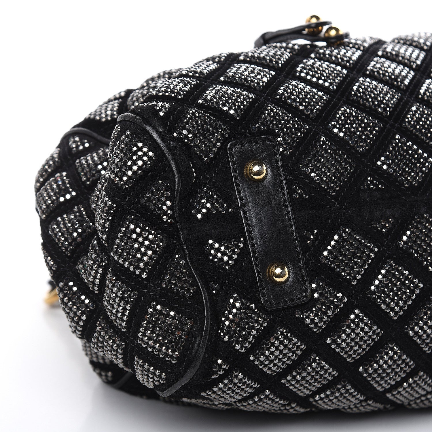 Marc Jacobs Suede Crystal Quilted Stam Black 7 of 18