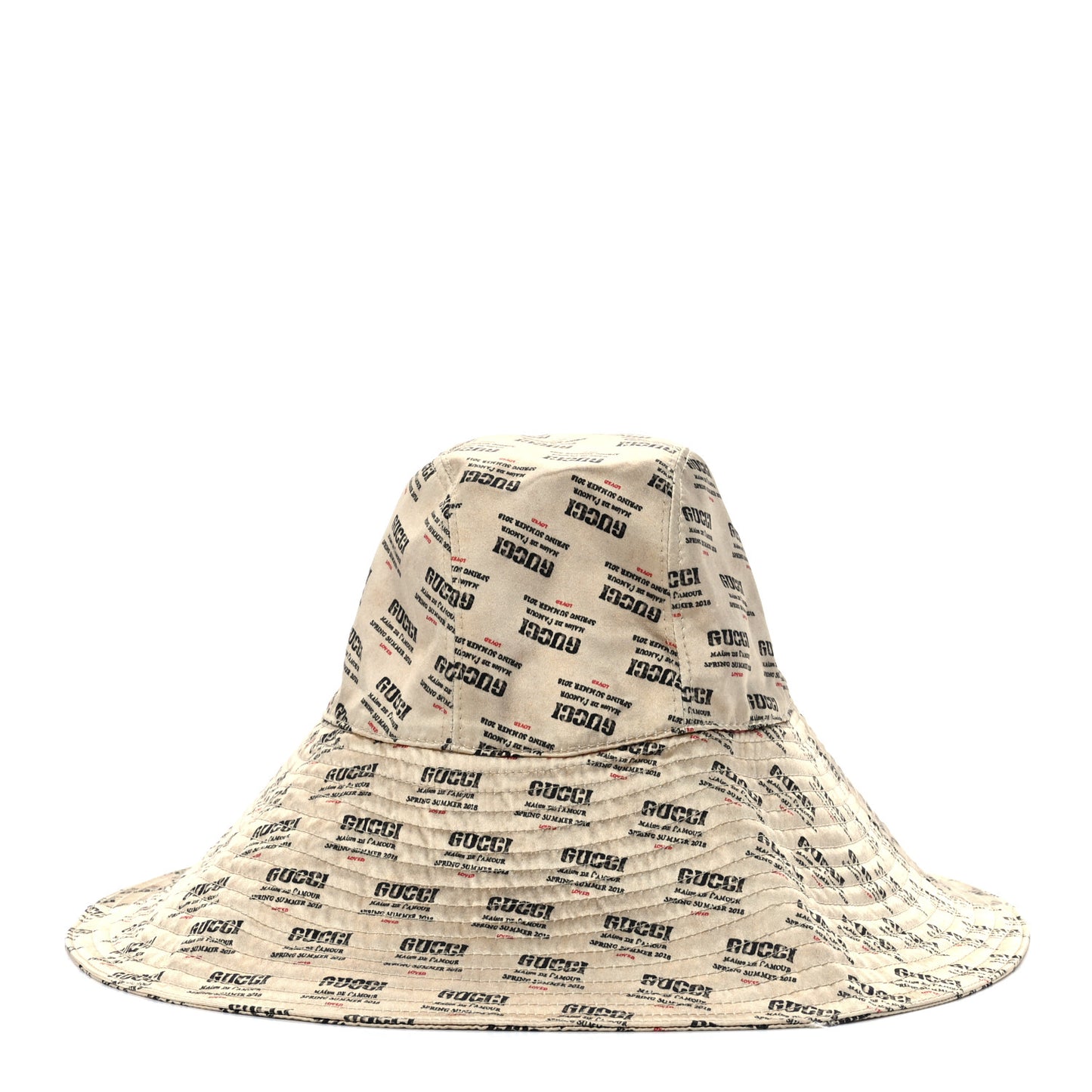 Silk Stamp Print Bucket Hat