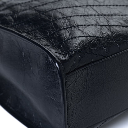 Saint Laurent Crinkled Calfskin Matelasse Monogram Niki Shoulder Bag Deep Marine 11 of 13
