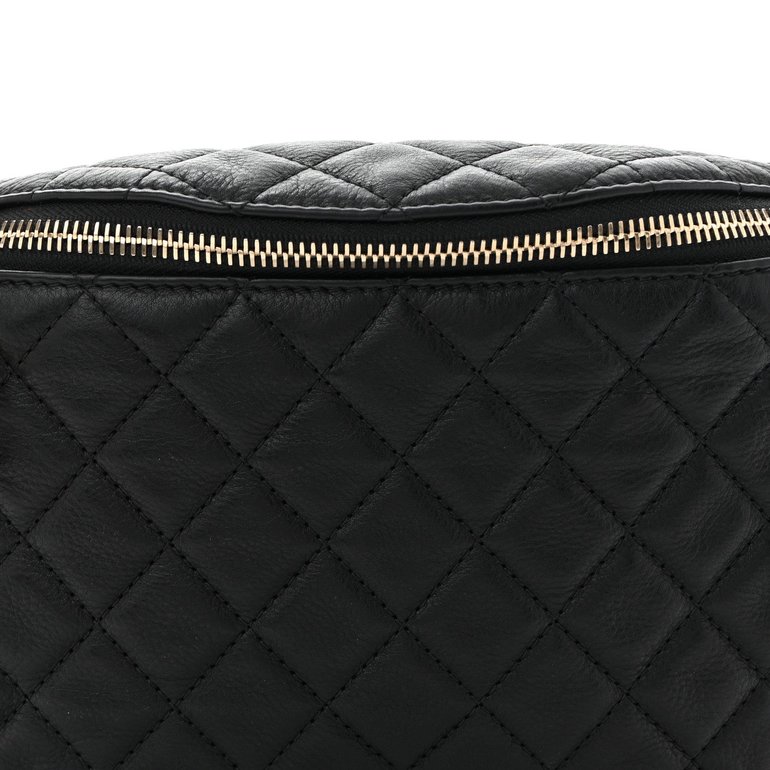 Chanel Calfskin Quilted Banane Waist Bag Fanny Pack Black 8 of 10