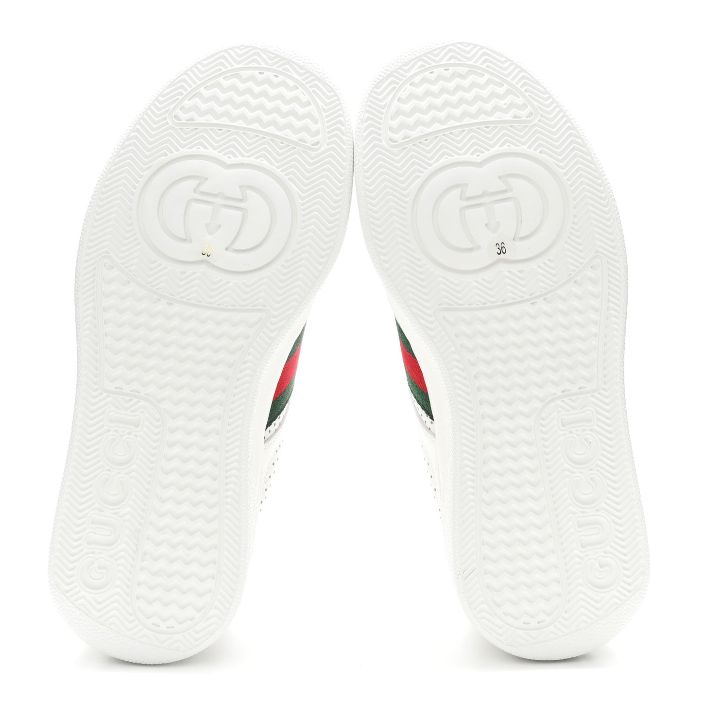 Calfskin Web Perforated Womens Platform 55mm Sneakers 36 White Bright Splash