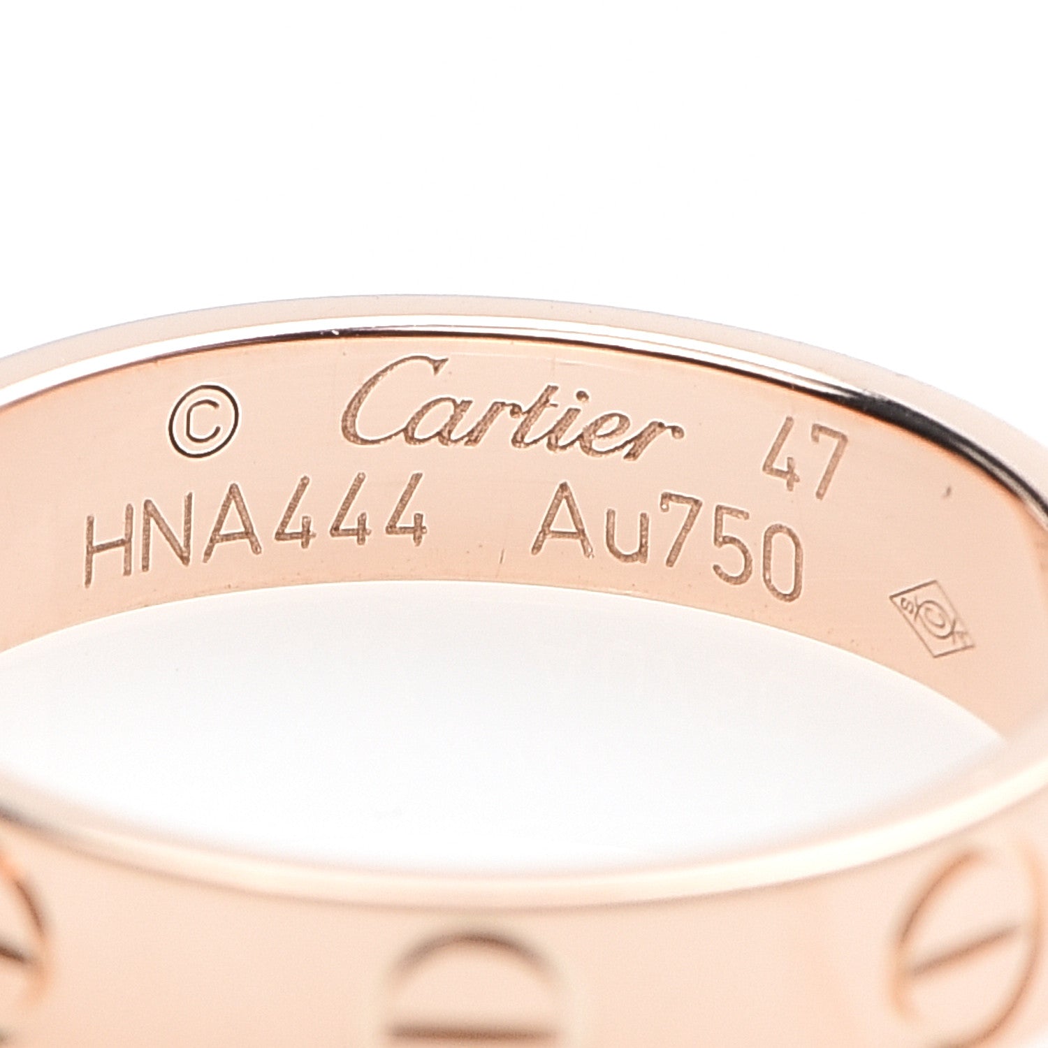 Cartier 18K Pink Gold 3.5mm LOVE Wedding Band Ring 47 4 4 of 5