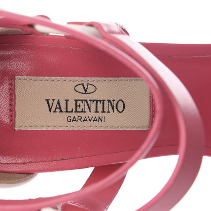 Valentino Garavani Nappa Free Rockstud Spike 105mm Ankle Strap Sandals 35 Shadow Pink Optic White 9 of 12