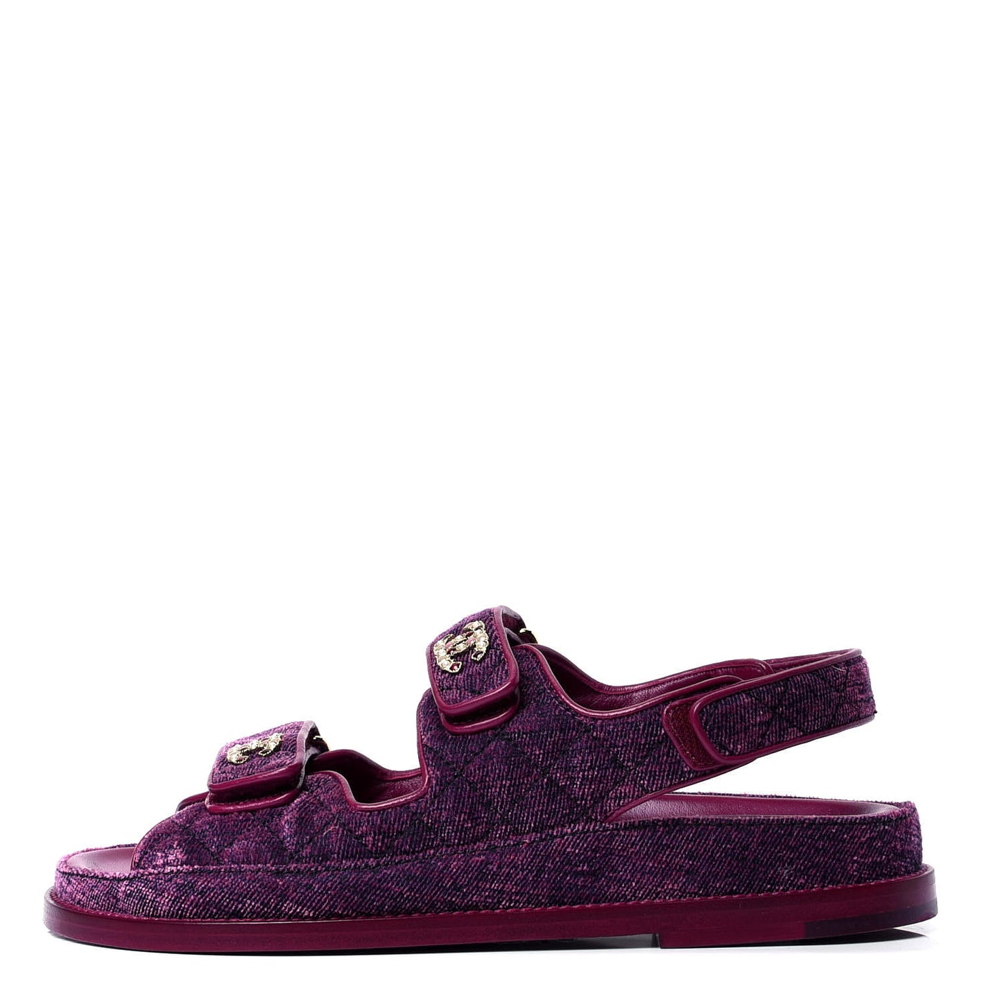 Velvet Velcro Dad Sandals 38 Pink