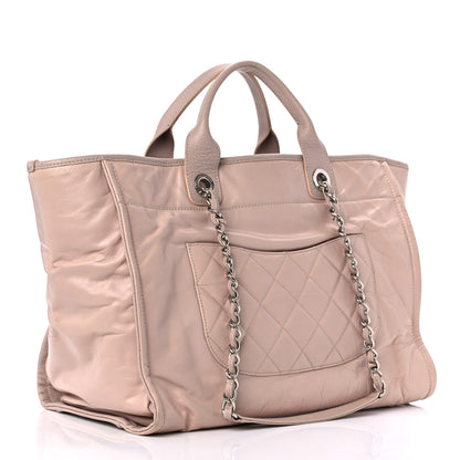 Chanel Glazed Calfskin Large Deauville Tote Light Pink 3 of 16