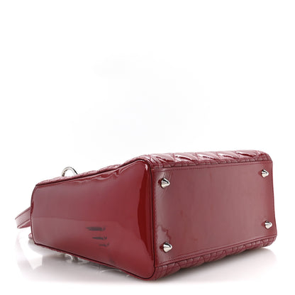 Christian Dior Patent Cannage Medium Lady Dior Red 4 of 11