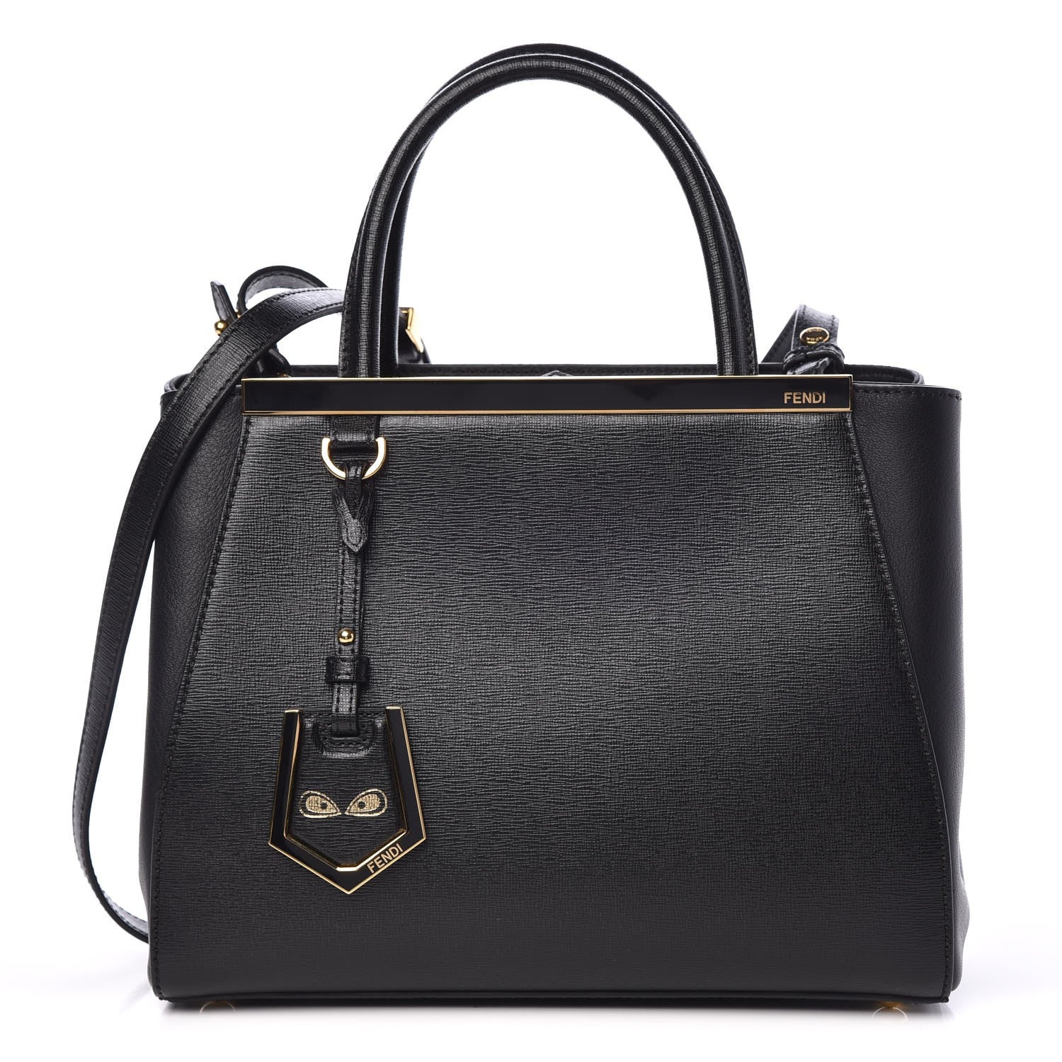 Fendi Vitello Elite Petite 2Jours Tote Black 1 of 8