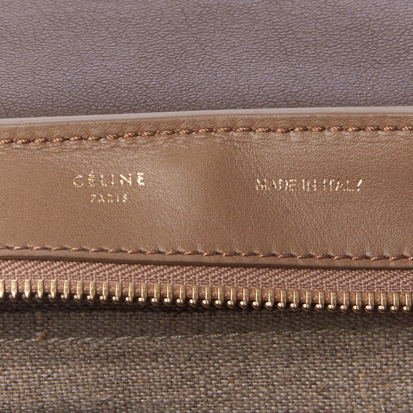 Smooth Calfskin Linen Medium Tri-Color Trapeze Taupe