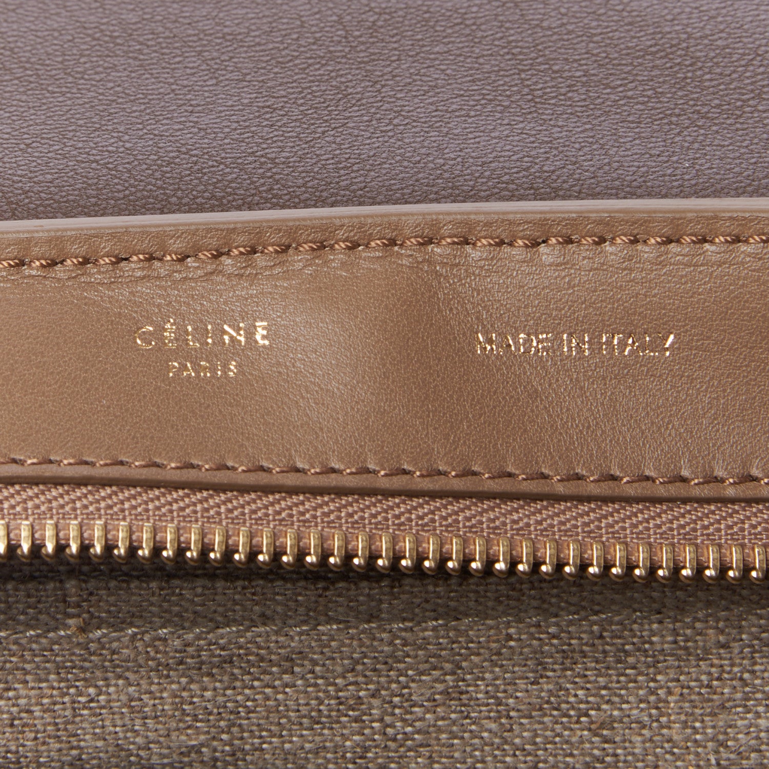 Celine Smooth Calfskin Linen Medium Tri-Color Trapeze Taupe 7 of 7