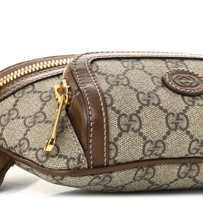 Gucci GG Supreme Monogram Textured Calfskin Retro Interlocking G Belt Bag Beige Ebony Brown Sugar 9 of 10