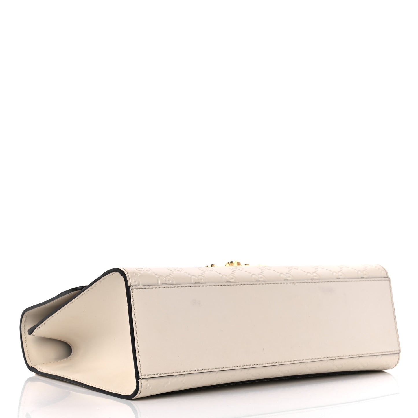 Guccissima Medium Padlock Shoulder Bag Mystic White