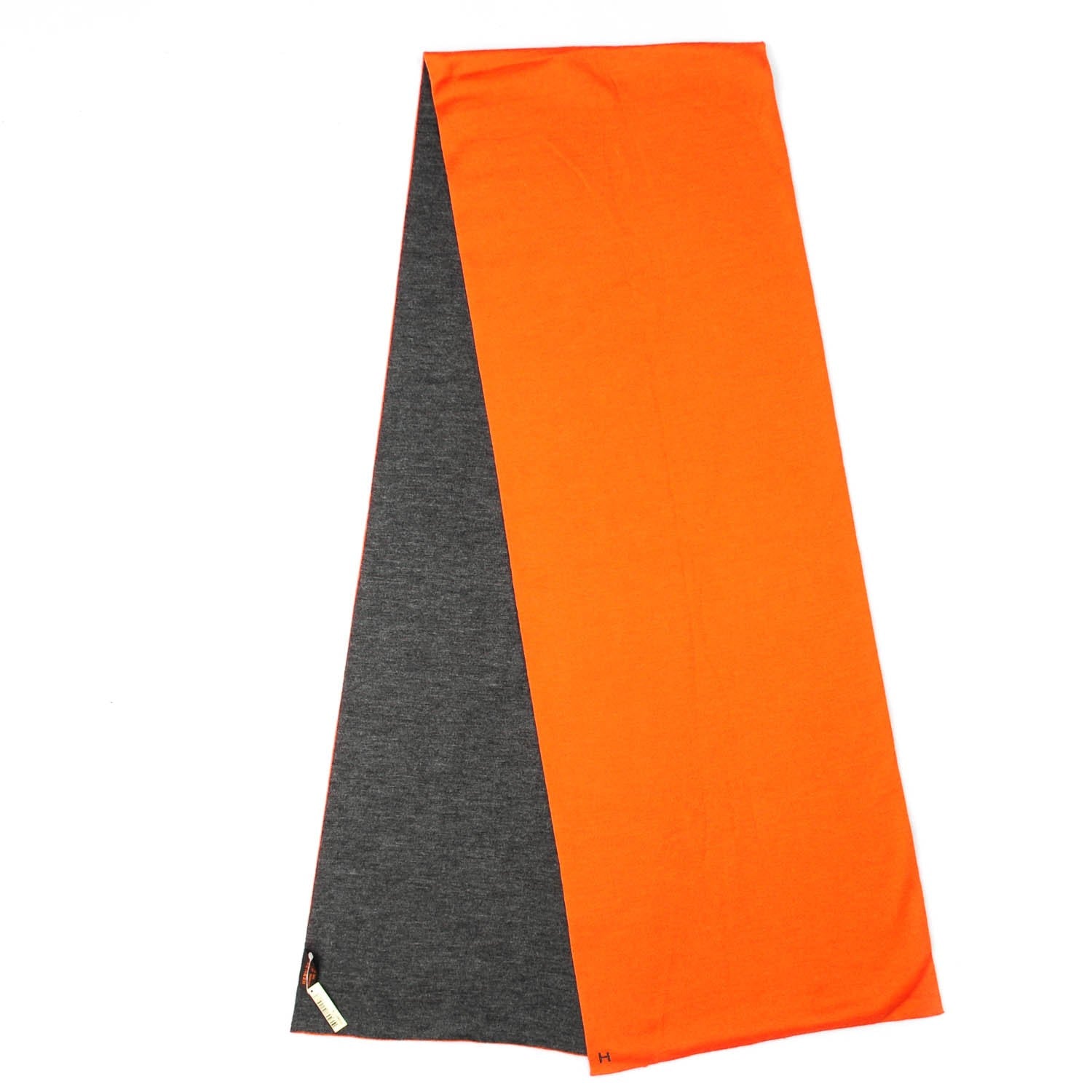 Hermes Cashmere Silk Aller Retour Scarf Orange Flannelle 3 of 5
