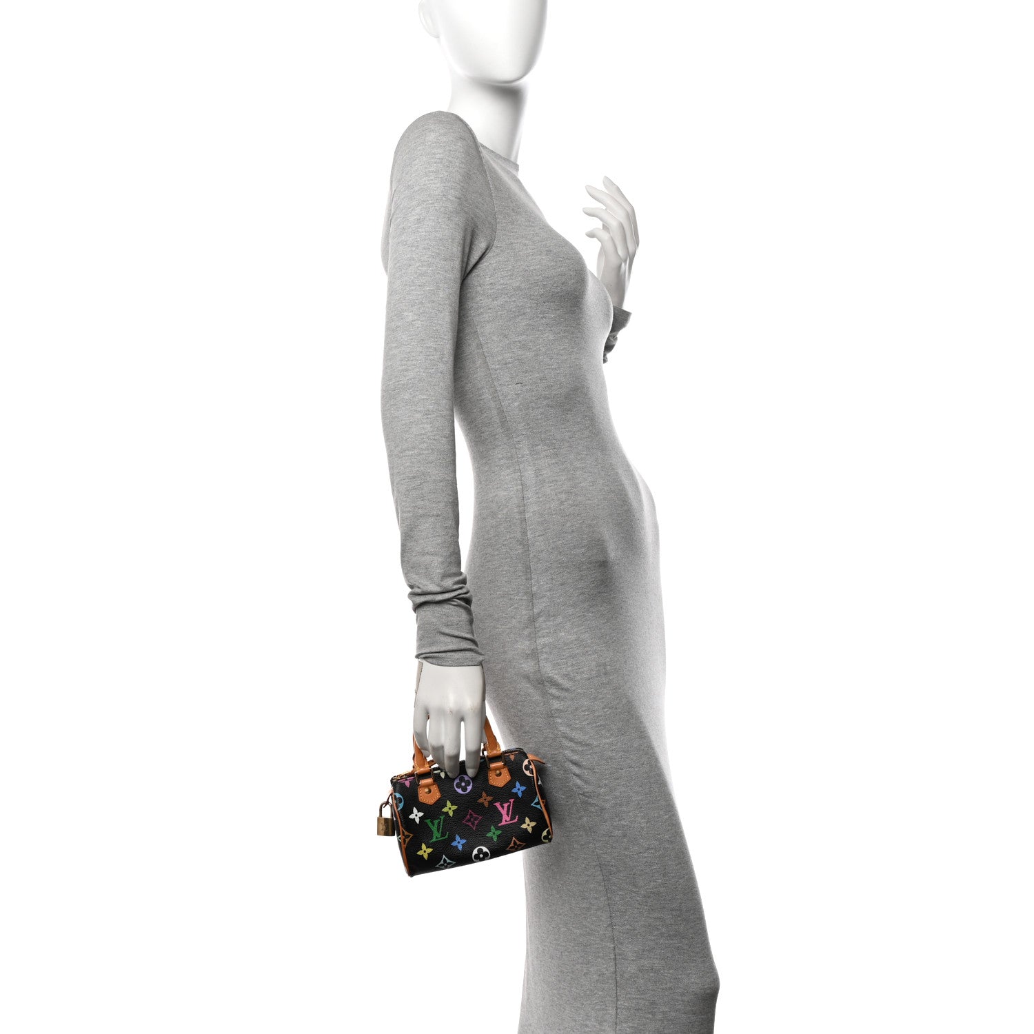 Louis Vuitton Monogram Multicolor Mini Sac HL Speedy Black 2 of 11