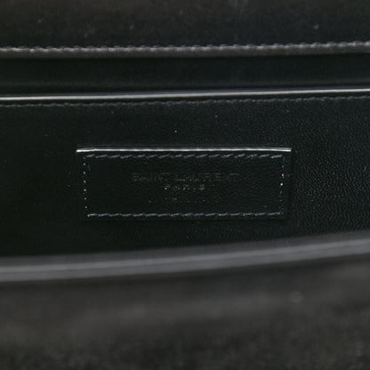Saint Laurent Suede Sequin Small Classic Monogram Kate Satchel Black 7 of 11