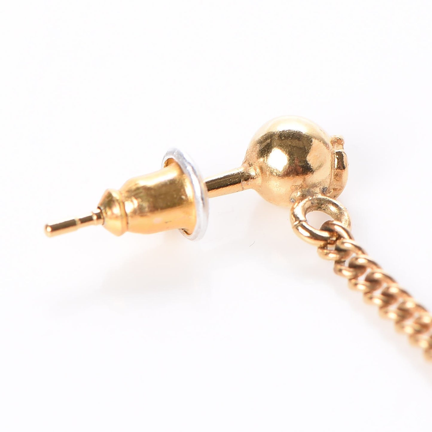 CC Drop Earrings Matte Gold