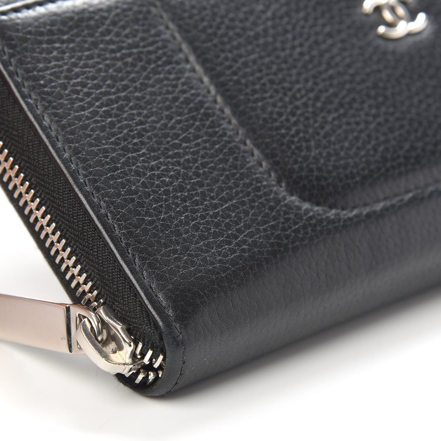 Chanel Grained Calfskin Neo Executive Zip Around Wallet Black 10 of 11