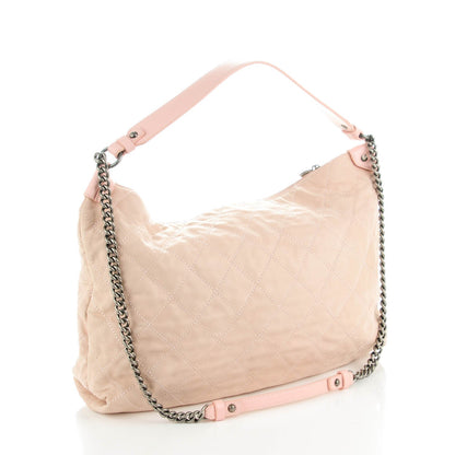 Chanel Iridescent Calfskin Quilted Coco Daily Hobo Rose Clair 3 of 7