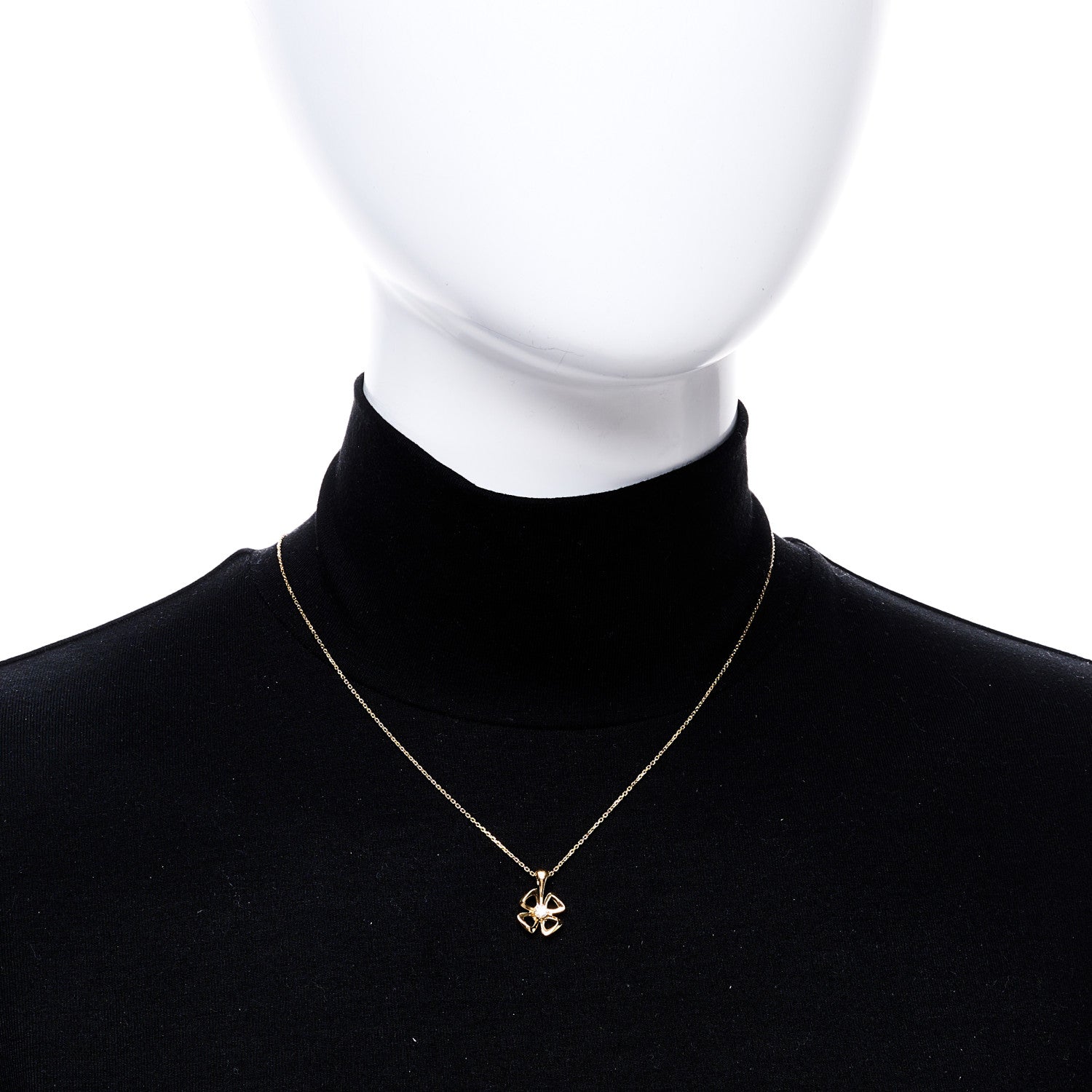 Bulgari 18K Yellow Gold Diamond Fiorever Pendant Necklace 2 of 5