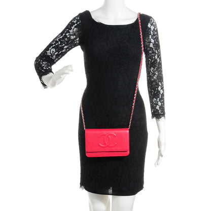 Chanel Caviar Timeless Wallet on Chain WOC Pink 2 of 8
