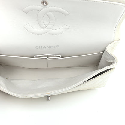 Chanel Caviar Quilted Medium Double Flap White 5 of 9