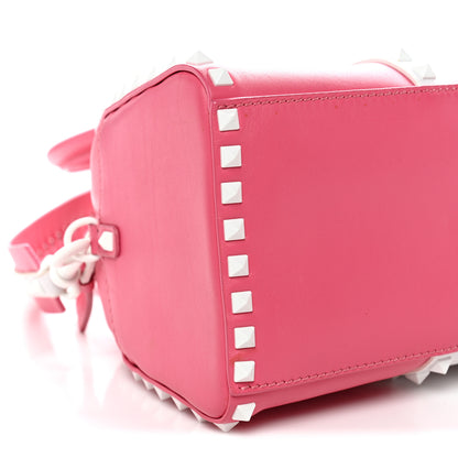 Valentino Garavani Vitello Colorblock Free Rockstud Top Handle Shoulder Bag Pink Optic White 8 of 13