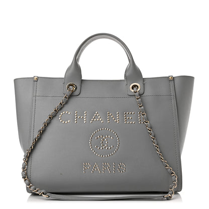 Chanel Caviar Studded Small Deauville Tote Grey 1 of 10