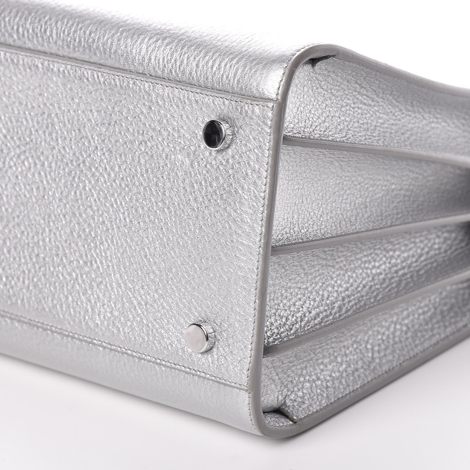 Saint Laurent Metallic Calfskin Small Sac De Jour Silver 8 of 9