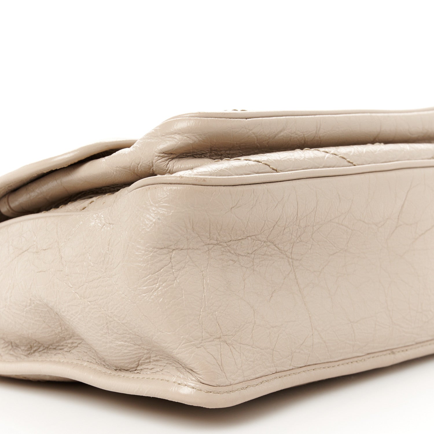Saint Laurent Crinkled Calfskin Matelasse Monogram Medium Niki Chain Satchel Light Taupe 10 of 11