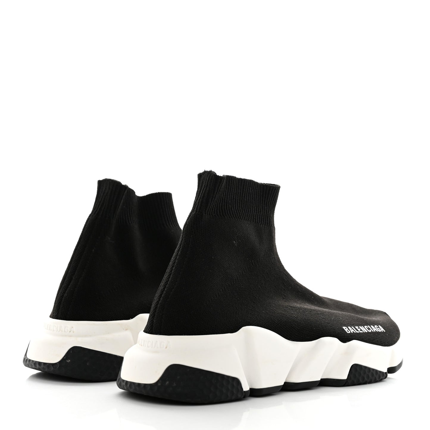 Neoprene Knit Womens Speed Sneakers 37 Black White