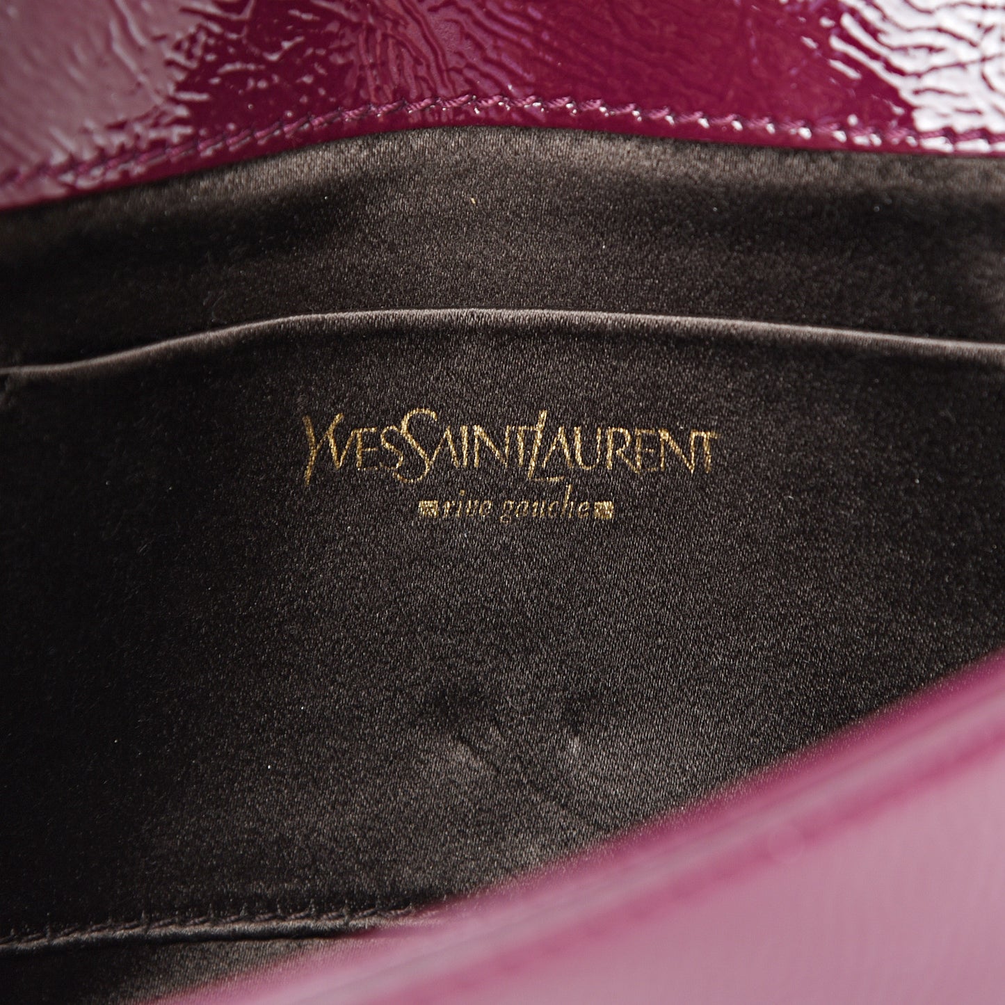 Textured Patent Calfskin Small Belle De Jour Clutch Purple