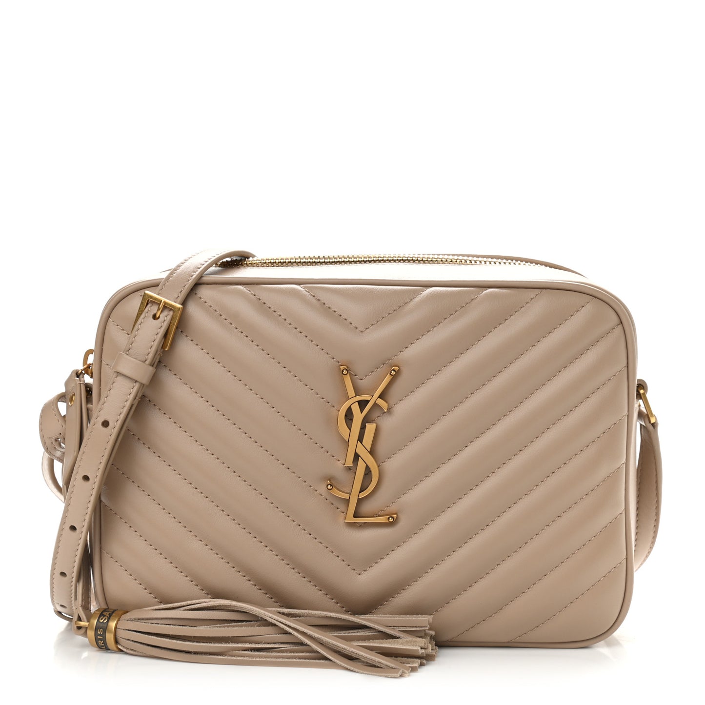 Calfskin Matelasse Monogram Lou Camera Bag Dark Latte