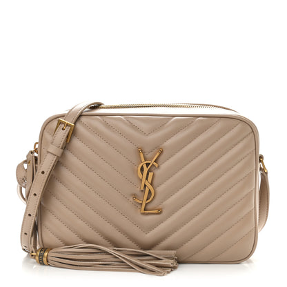 Saint Laurent Calfskin Matelasse Monogram Lou Camera Bag Dark Latte 1 of 9