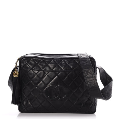 Chanel Lambskin Quilted Tassel Camera Case Black 1 of 7
