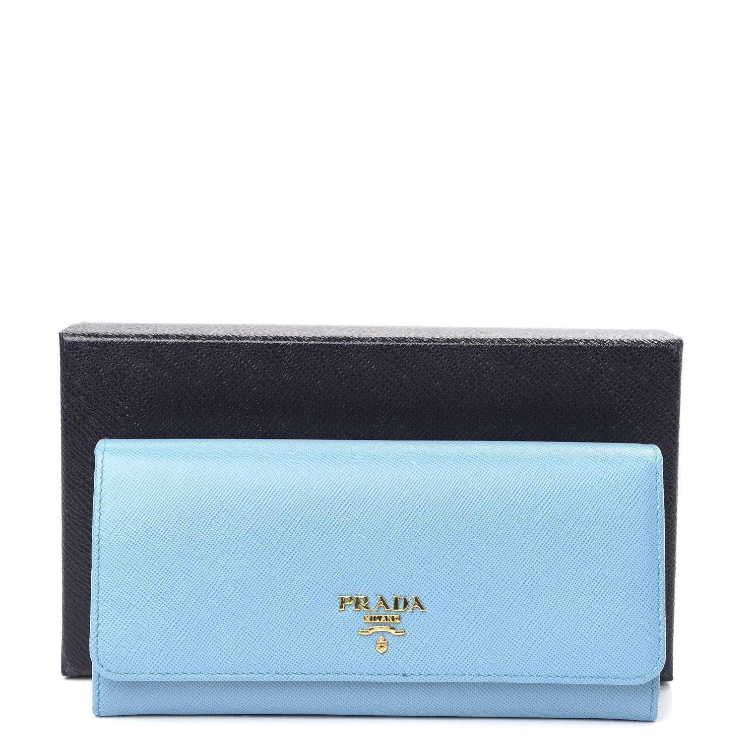 Prada Saffiano Metal Continental Flap Wallet Voyage 7 of 7