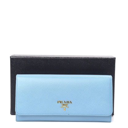 Prada Saffiano Metal Continental Flap Wallet Voyage 7 of 7