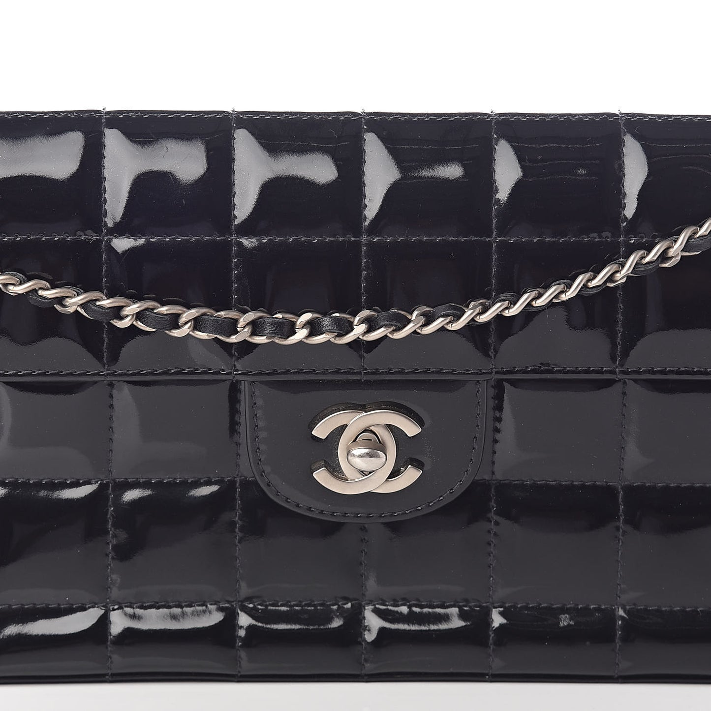 Patent East West Chocolate Bar Flap Black