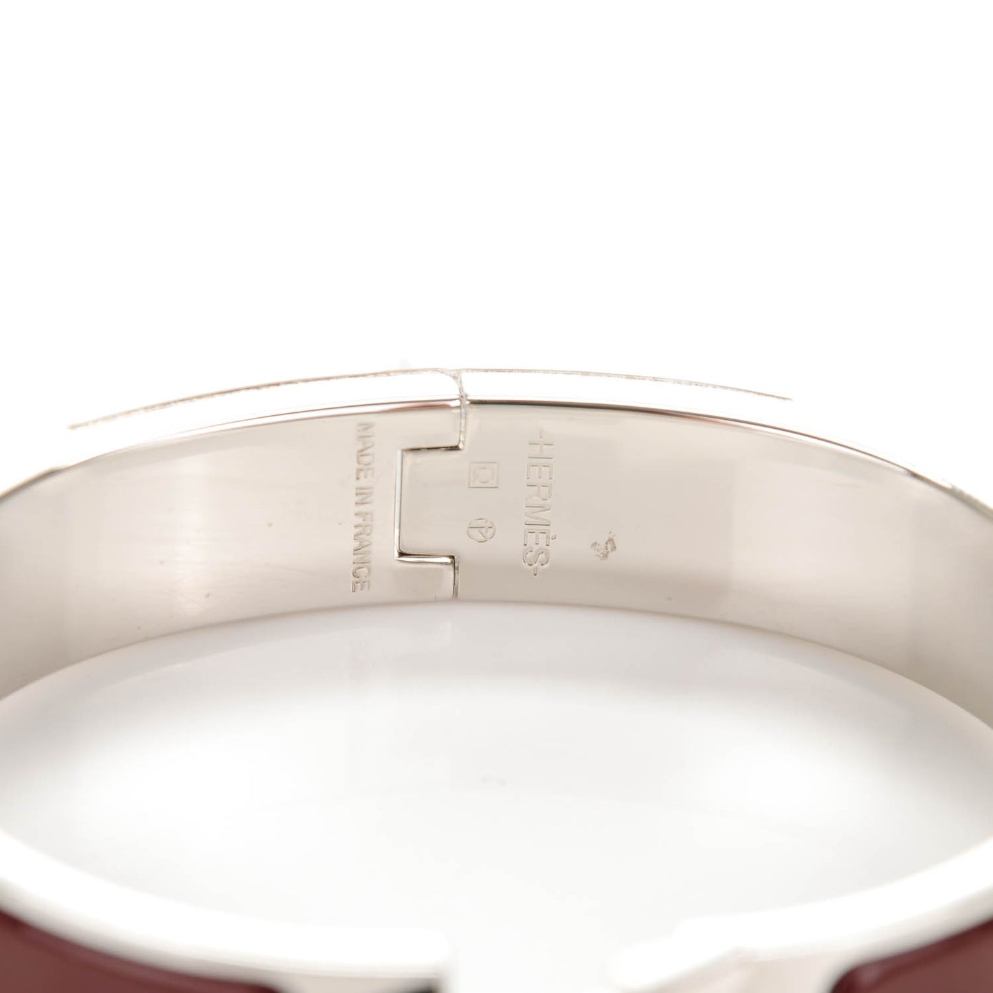 Enamel Narrow Clic Clac H Bracelet PM Cacao