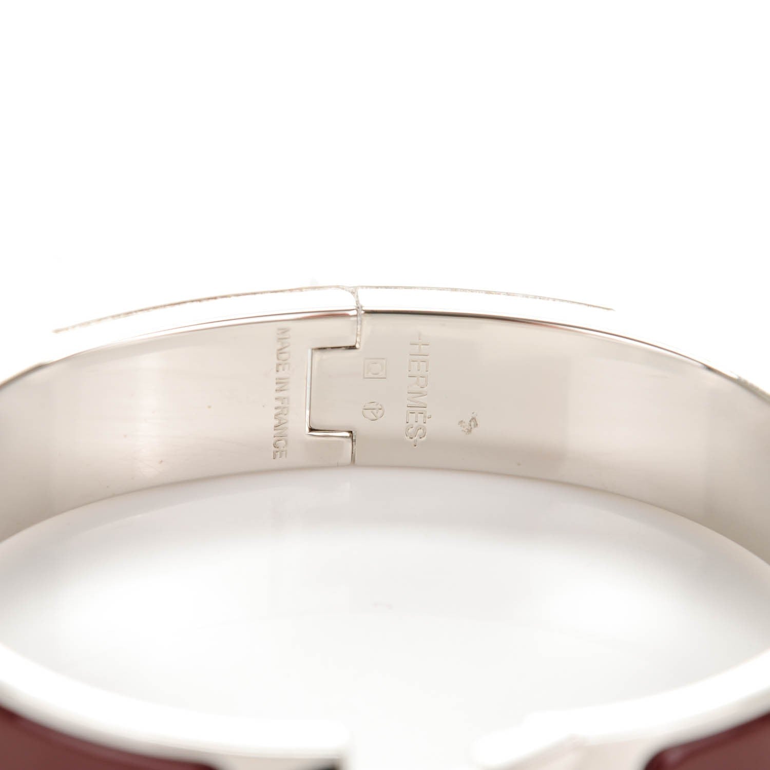 Hermes Enamel Narrow Clic Clac H Bracelet PM Cacao 5 of 5