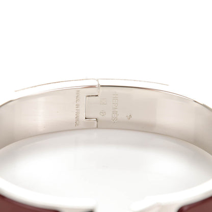 Hermes Enamel Narrow Clic Clac H Bracelet PM Cacao 5 of 5