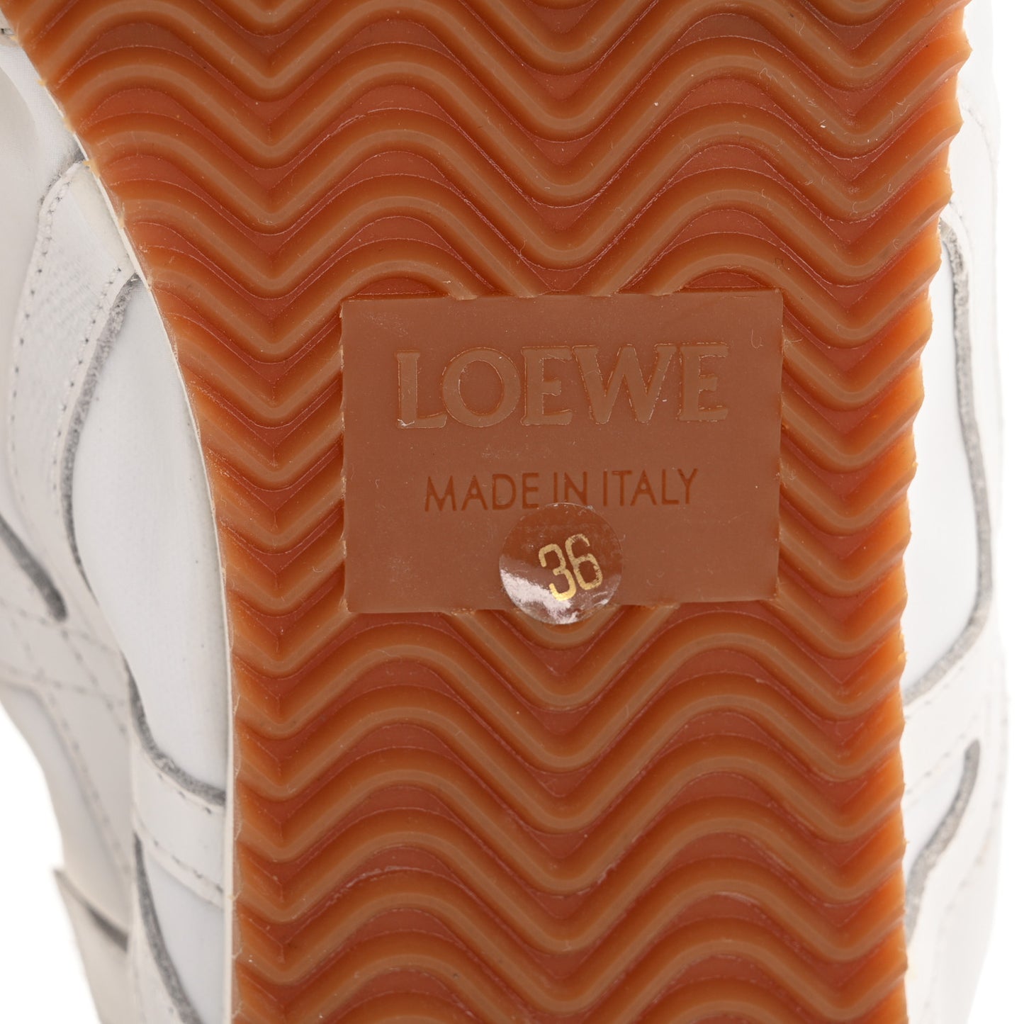 Calfskin Suede Ballet Runner Sneakers 36 White