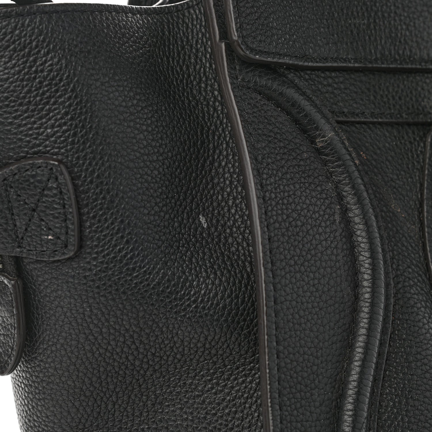 Celine Drummed Calfskin Mini Luggage Black 12 of 15