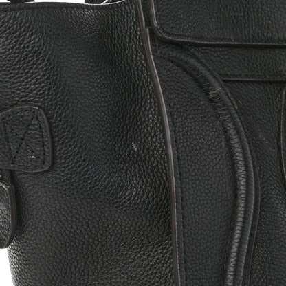 Celine Drummed Calfskin Mini Luggage Black 12 of 15