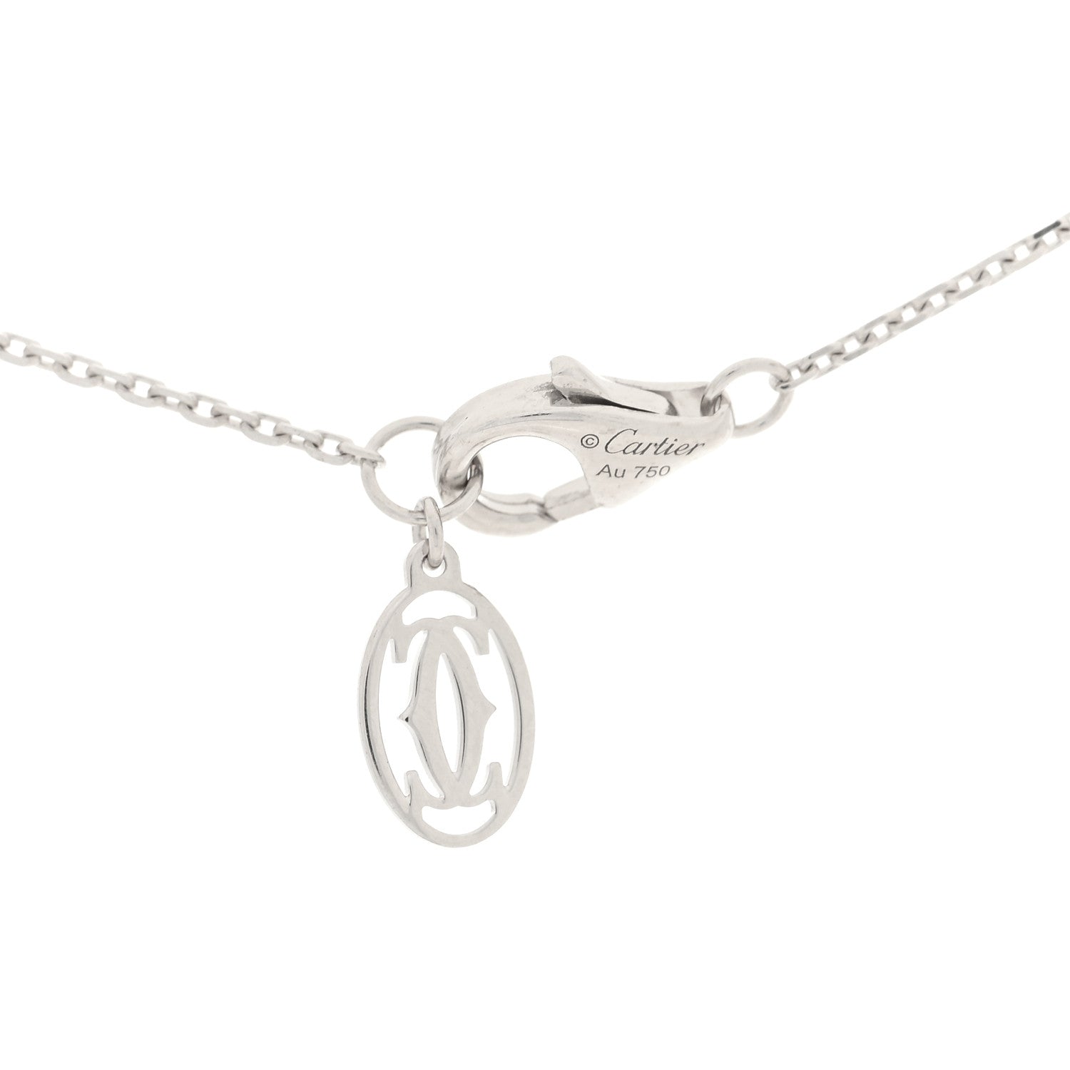 Cartier 18K White Gold Diamond XS D'Amour Pendant Necklace 4 of 4