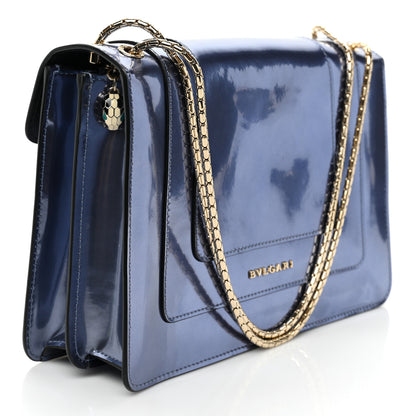 Bulgari Metallic Serpenti Forever Shoulder Bag Blue 2 of 7