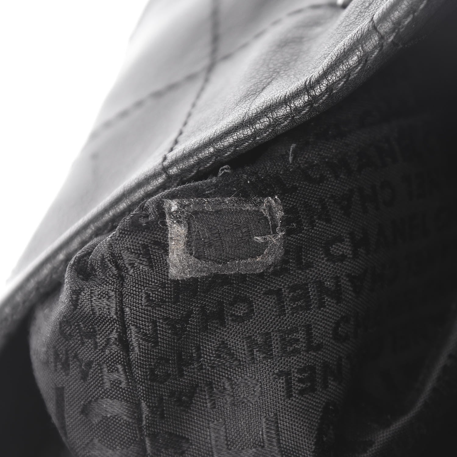 Chanel Lambskin Square Stitched Tote Black 7 of 10