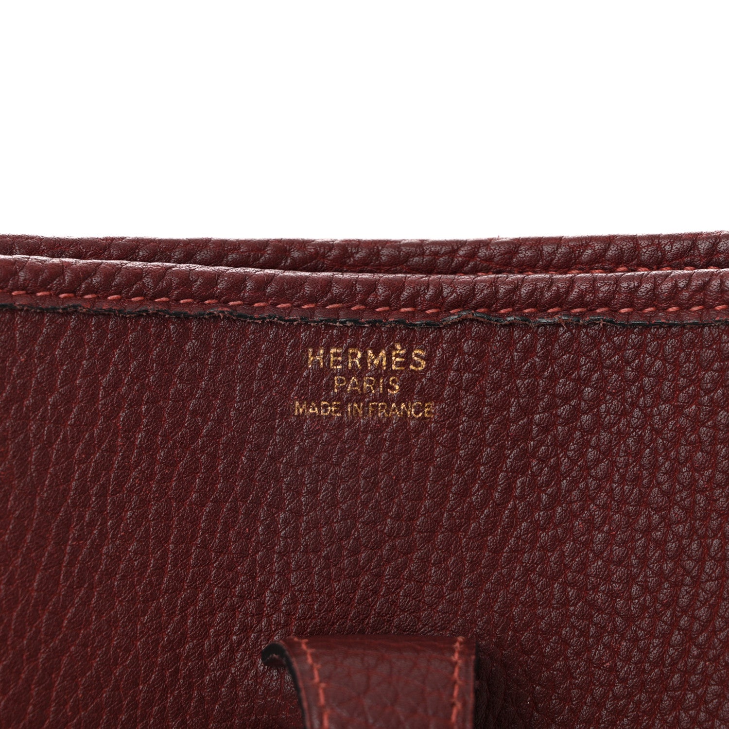 Hermes Togo Evelyne GM Rouge H 6 of 10