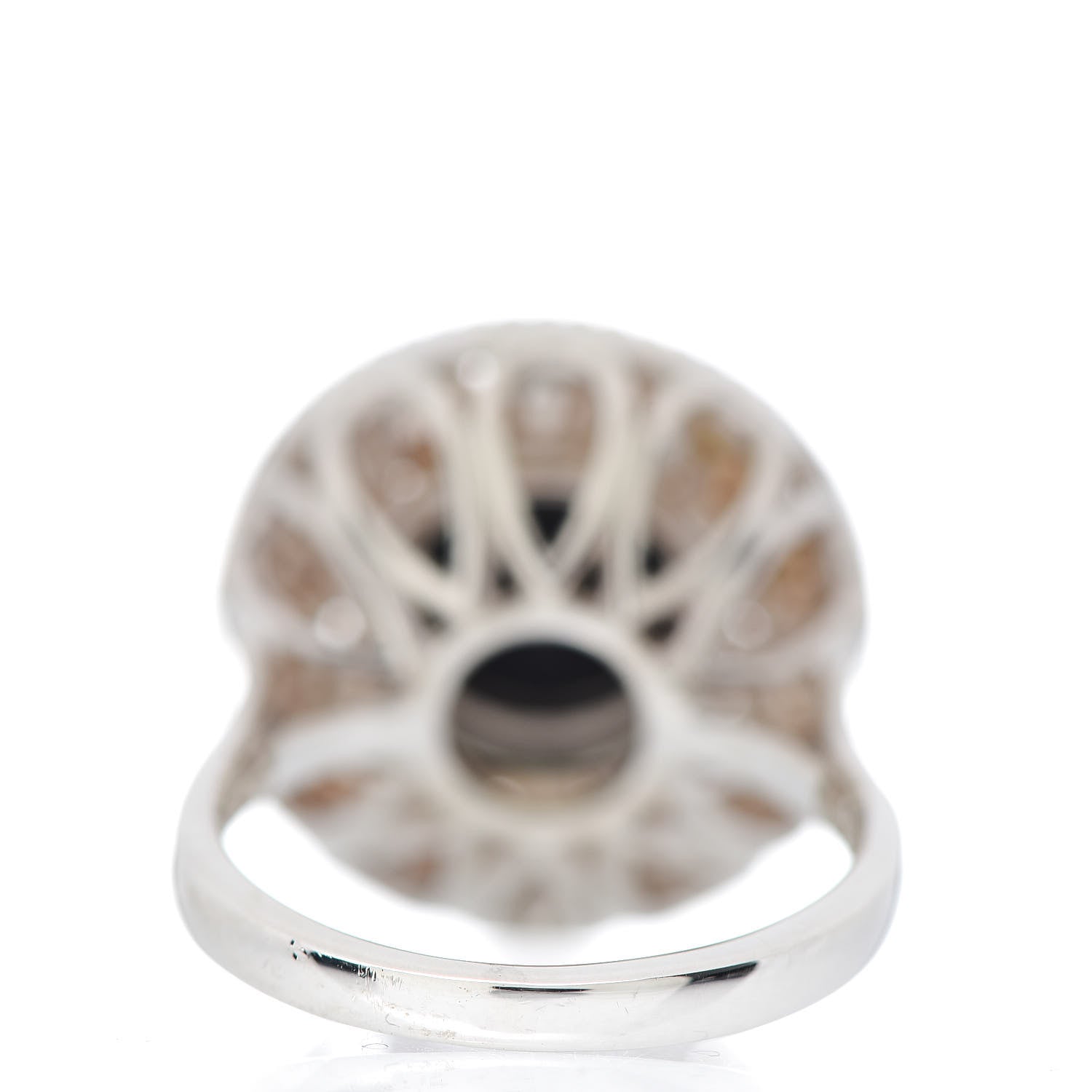 Tiffany Sterling Silver Black Onyx Freshwater Pearl Ziegfeld Ring 54 7 4 of 6