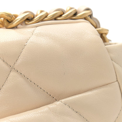 Chanel Lambskin Quilted Medium Chanel 19 Flap Light Beige 11 of 14