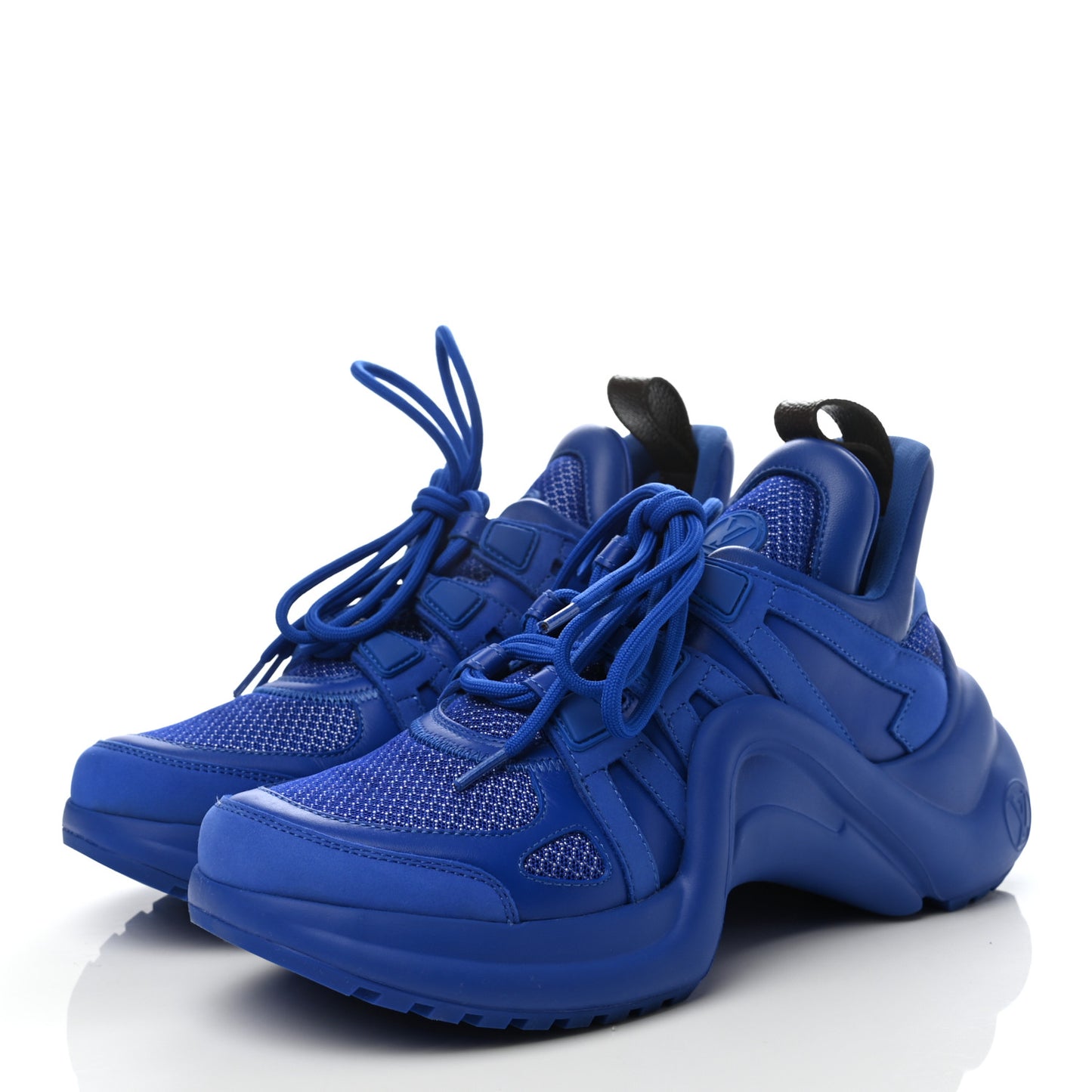 Calfskin Technical Nylon LV Archlight Sneakers 37 Blue