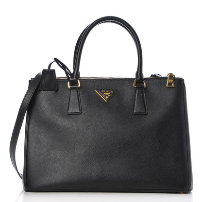 Prada Saffiano Medium Galleria Double Zip Tote Black 1 of 10